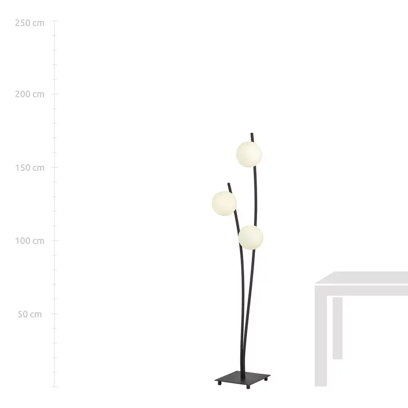 Lampadar Emibig Hunter 3 negru/alb